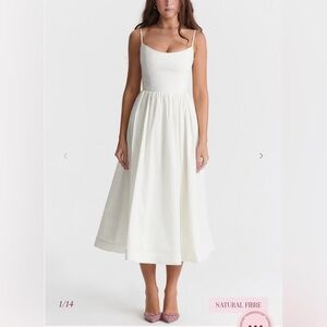House of CB Lolita Cream Midi Dress L